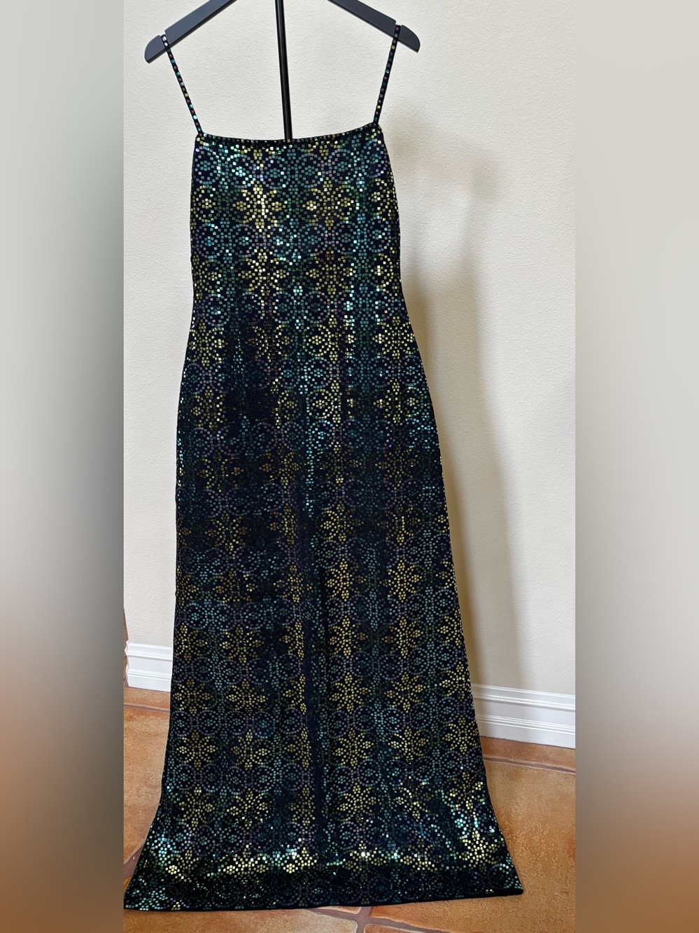 St. John Evening Navy Sequined Gown
